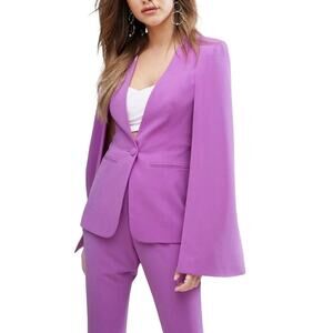 Lavish Alice Sz 8 Violet Purple Elegant Extravagant Cape Blazer Party Spring
